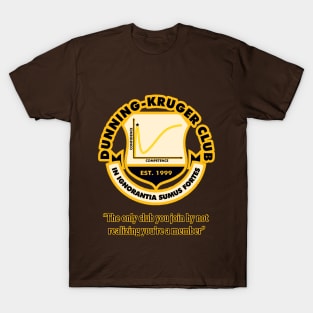 Dunning-Kruger Club (Logo Version) T-Shirt